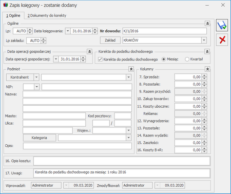 COMARCH ERP OPTIMA Księga Podatkowa dla Biur Rachunkowych